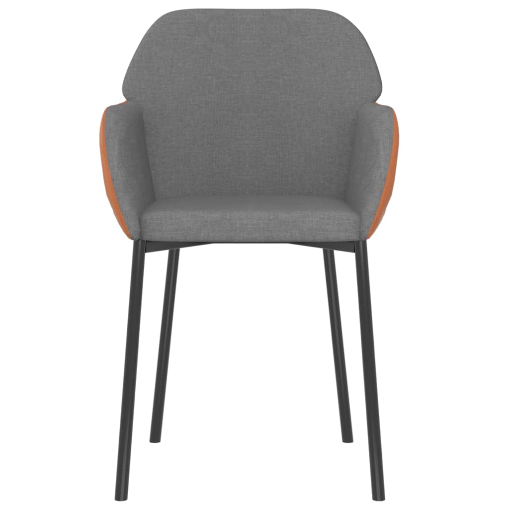 Eetkamerstoelen Stof En Kunstleer Lichtgrijs