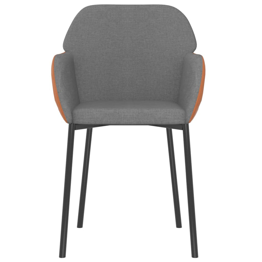 Eetkamerstoelen Stof En Kunstleer Lichtgrijs