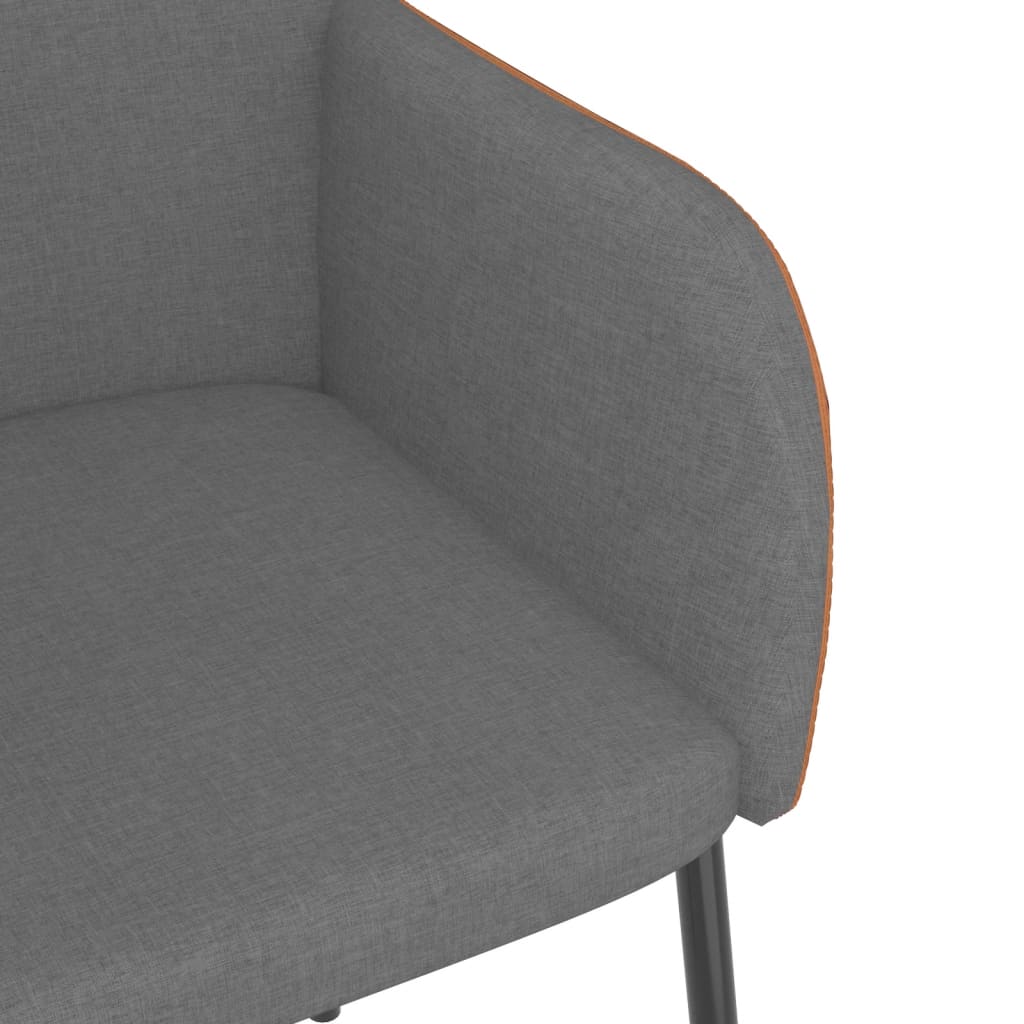 Eetkamerstoelen Stof En Kunstleer Lichtgrijs