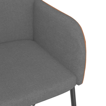 Eetkamerstoelen Stof En Kunstleer Lichtgrijs