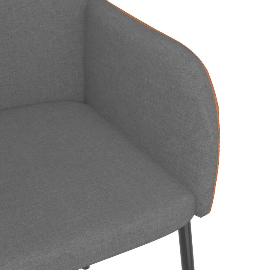 Eetkamerstoelen Stof En Kunstleer Lichtgrijs