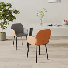 Eetkamerstoelen Stof En Kunstleer Lichtgrijs