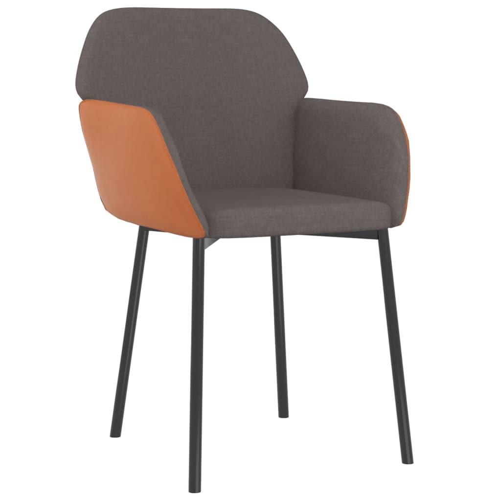 Eetkamerstoelen Stof En Kunstleer Donkergrijs