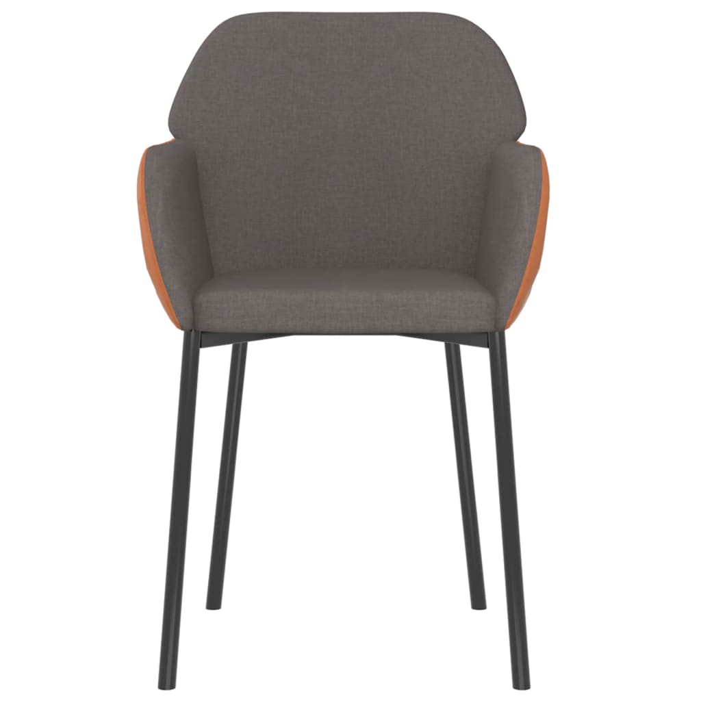 Eetkamerstoelen Stof En Kunstleer Donkergrijs