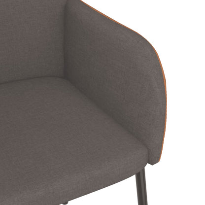 Eetkamerstoelen Stof En Kunstleer Donkergrijs