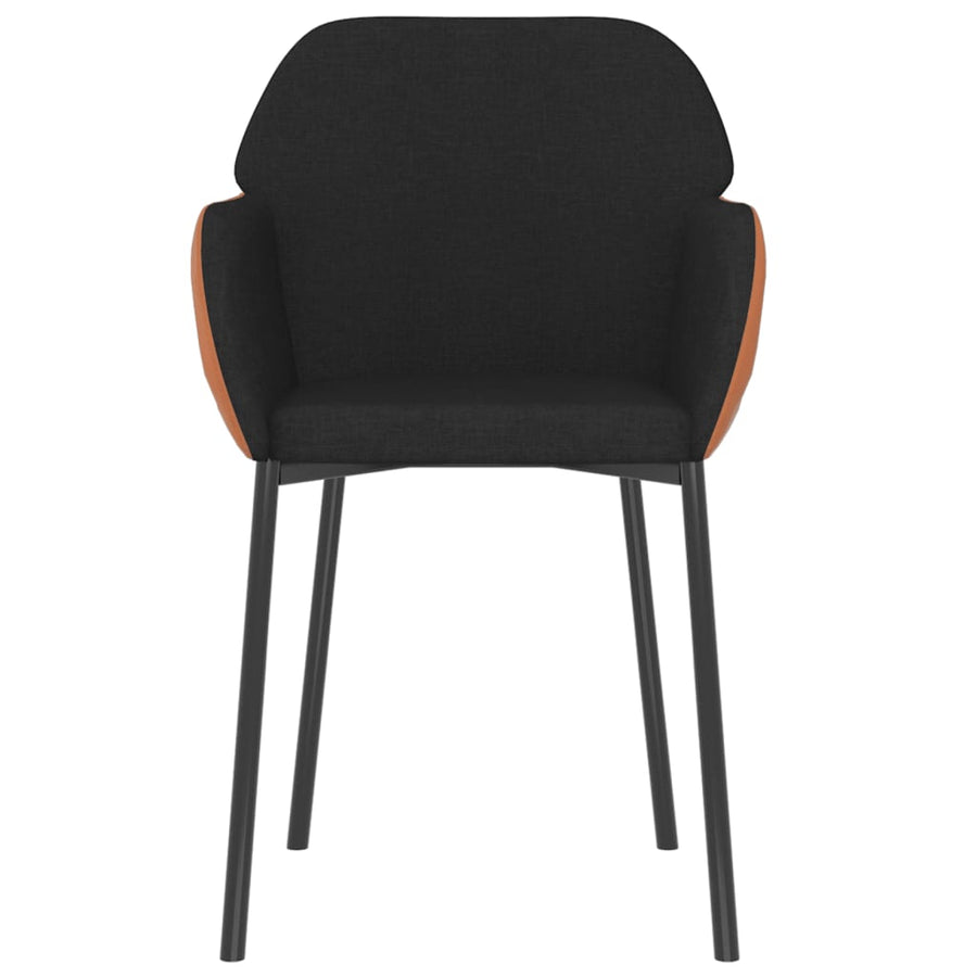 Eetkamerstoelen Stof En Kunstleer Zwart