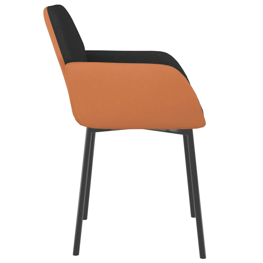 Eetkamerstoelen Stof En Kunstleer Zwart
