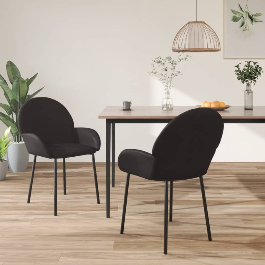 Eetkamerstoelen Kunstleer Zwart