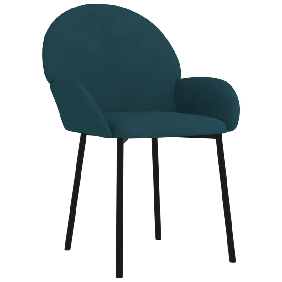 Eetkamerstoelen Fluweel Blauw