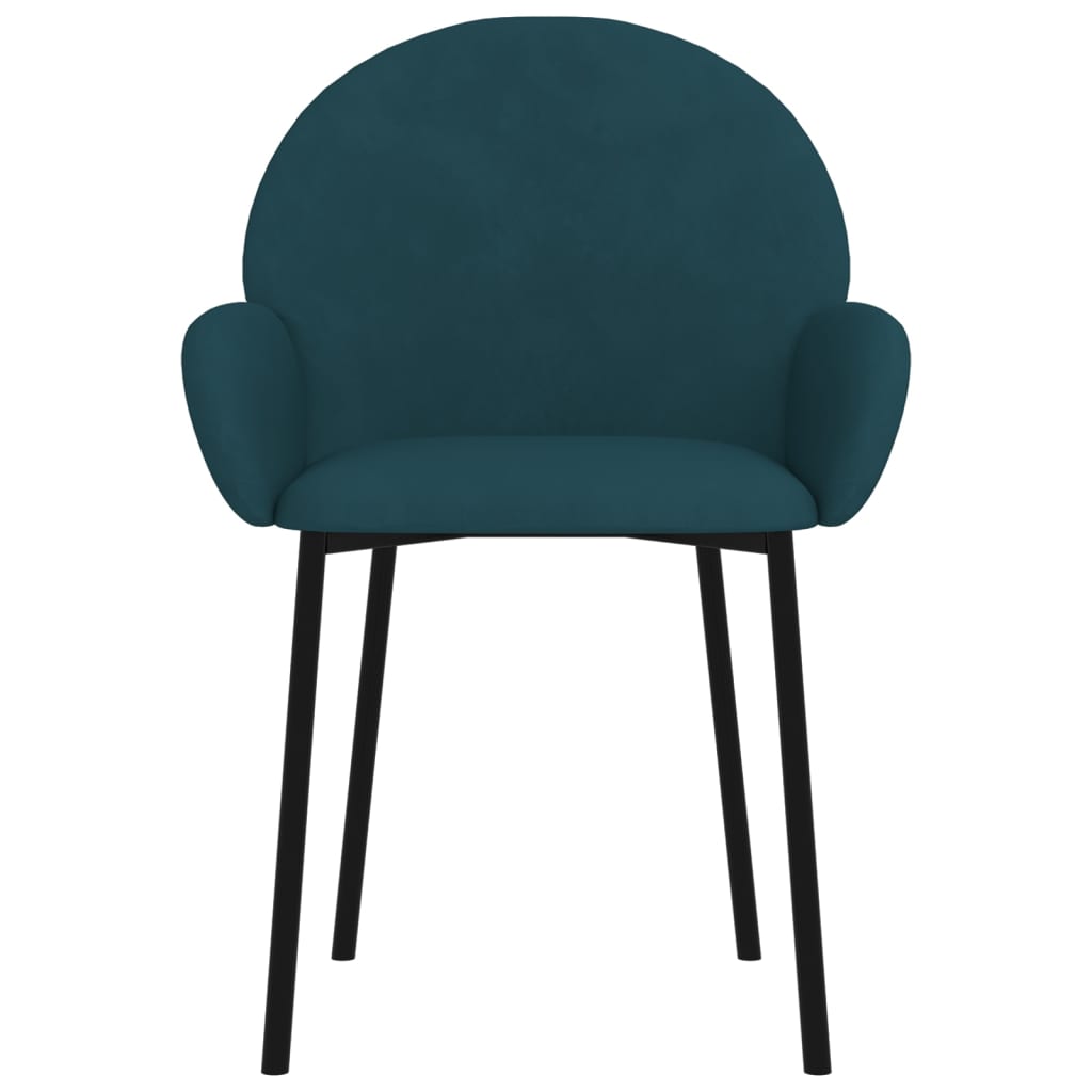 Eetkamerstoelen Fluweel Blauw