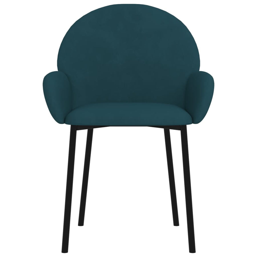 Eetkamerstoelen Fluweel Blauw