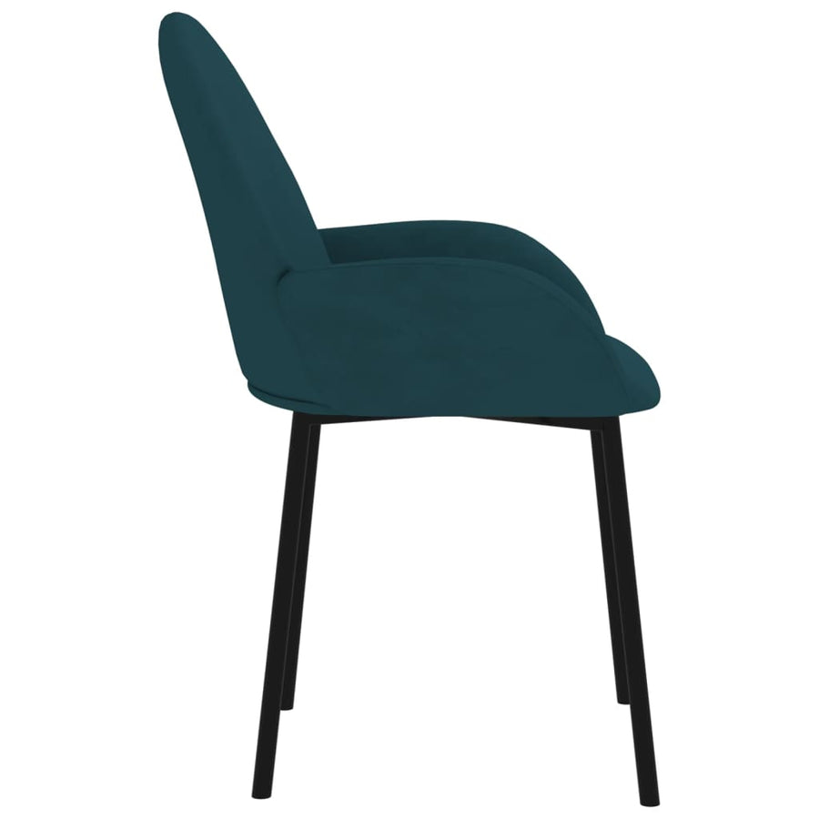 Eetkamerstoelen Fluweel Blauw