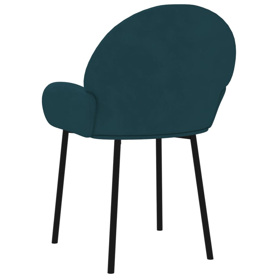 Eetkamerstoelen Fluweel Blauw