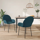 Eetkamerstoelen Fluweel Blauw