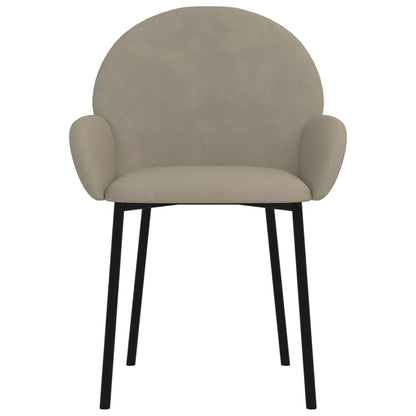 Eetkamerstoelen Fluweel Lichtgrijs