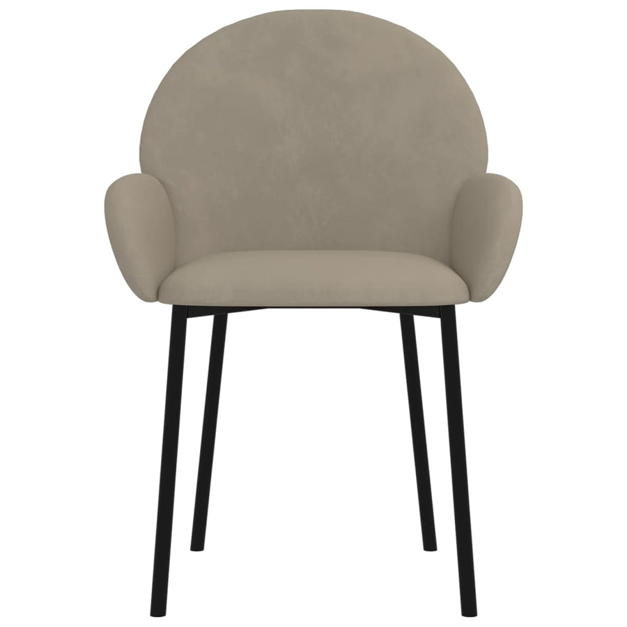 Eetkamerstoelen Fluweel Lichtgrijs