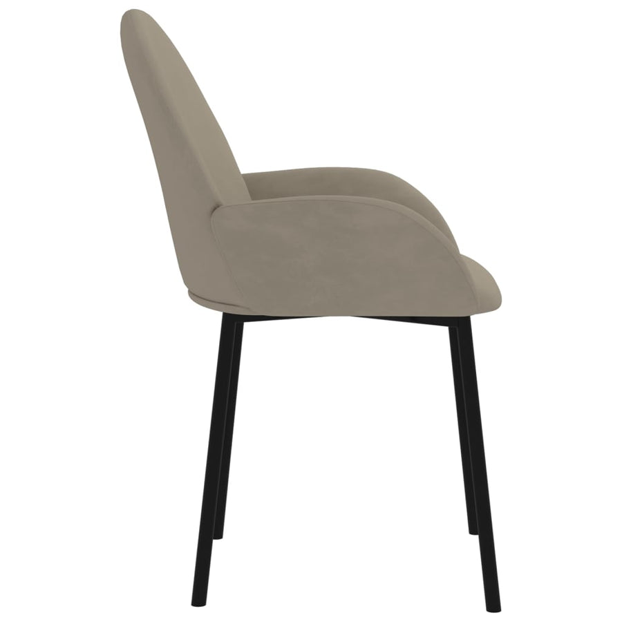 Eetkamerstoelen Fluweel Lichtgrijs