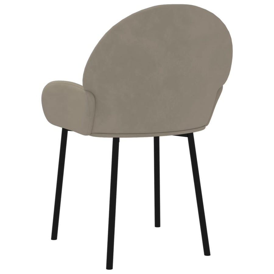 Eetkamerstoelen Fluweel Lichtgrijs