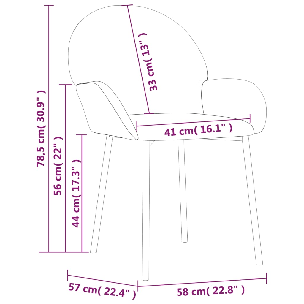 Eetkamerstoelen Fluweel Lichtgrijs