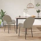 Dining chairs 2 pcs velvet light grey