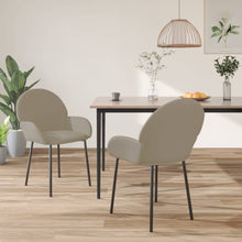 Eetkamerstoelen Fluweel Lichtgrijs