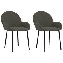 Eetkamerstoelen Fluweel Donkergrijs