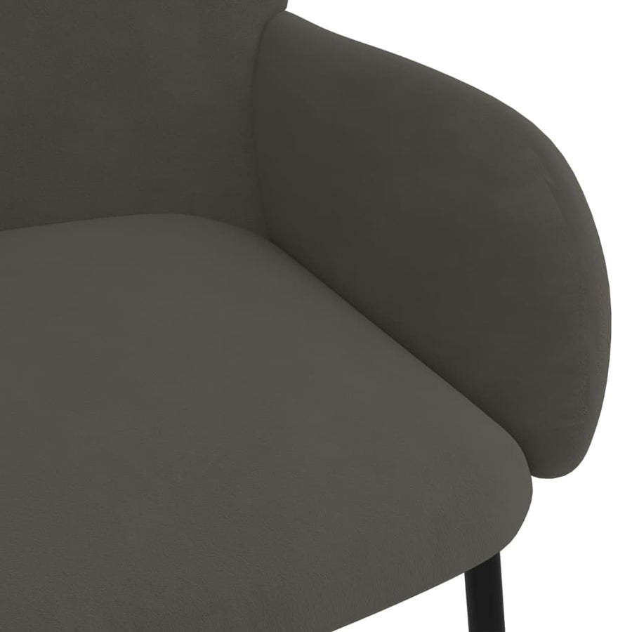 Eetkamerstoelen Fluweel Donkergrijs