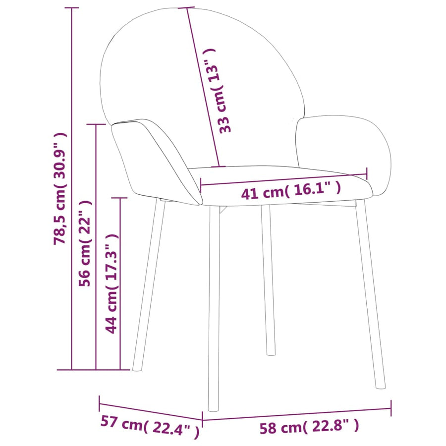 Eetkamerstoelen Fluweel Donkergrijs