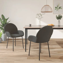 Eetkamerstoelen Fluweel Donkergrijs