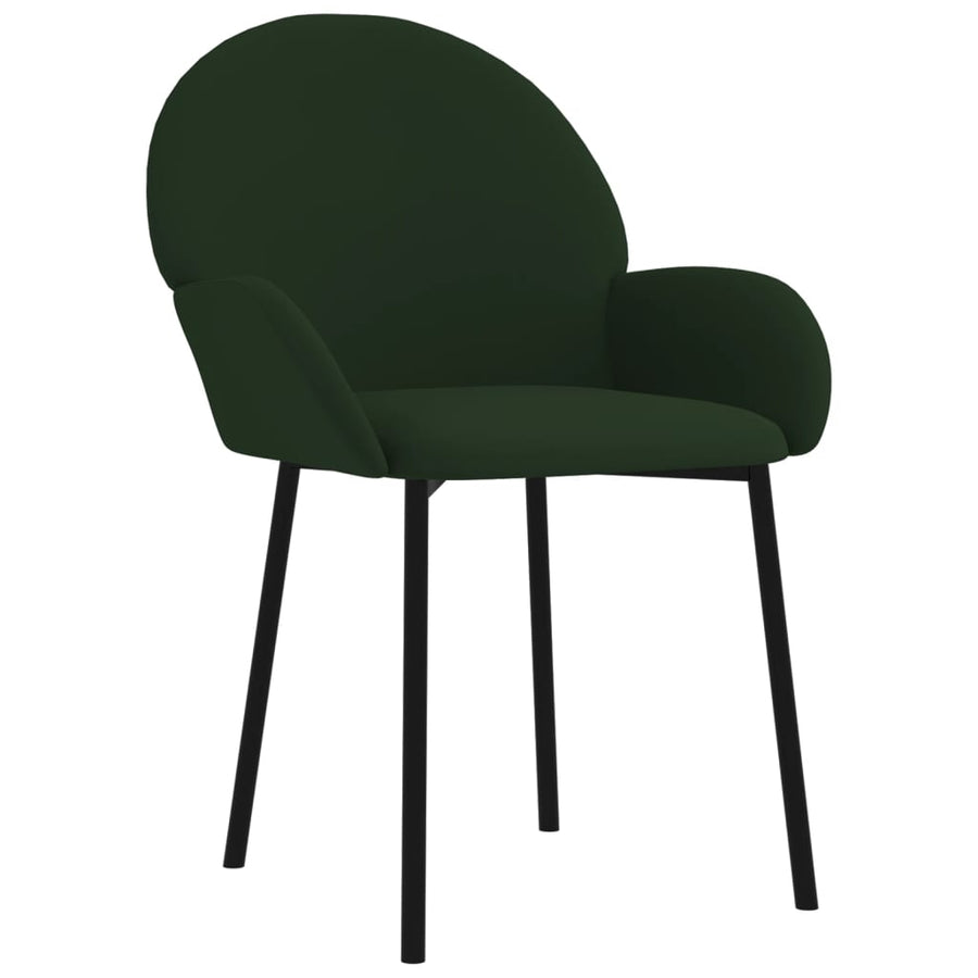 Eetkamerstoelen Fluweel Donkergroen