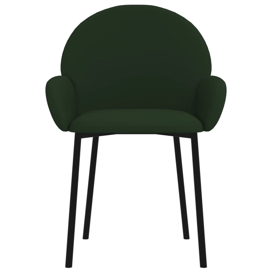 Eetkamerstoelen Fluweel Donkergroen