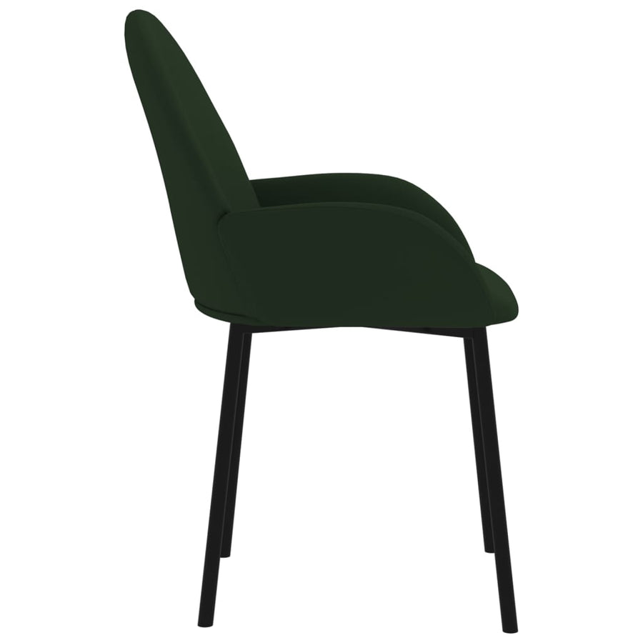 Eetkamerstoelen Fluweel Donkergroen