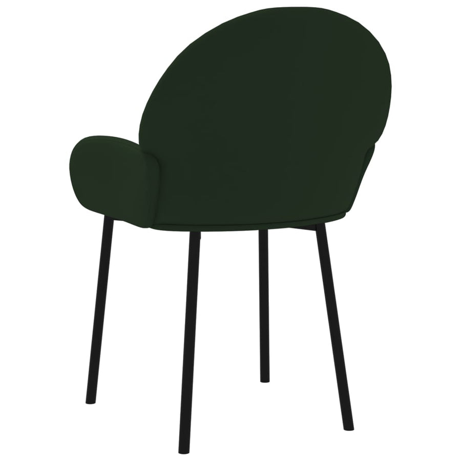 Eetkamerstoelen Fluweel Donkergroen