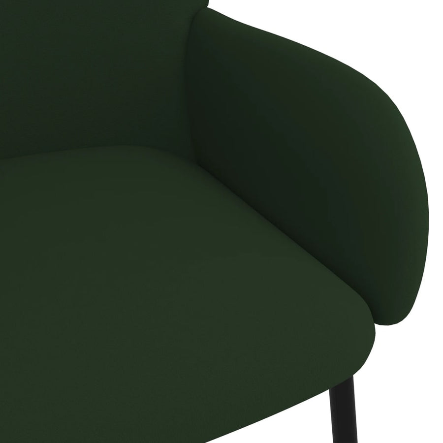 Eetkamerstoelen Fluweel Donkergroen