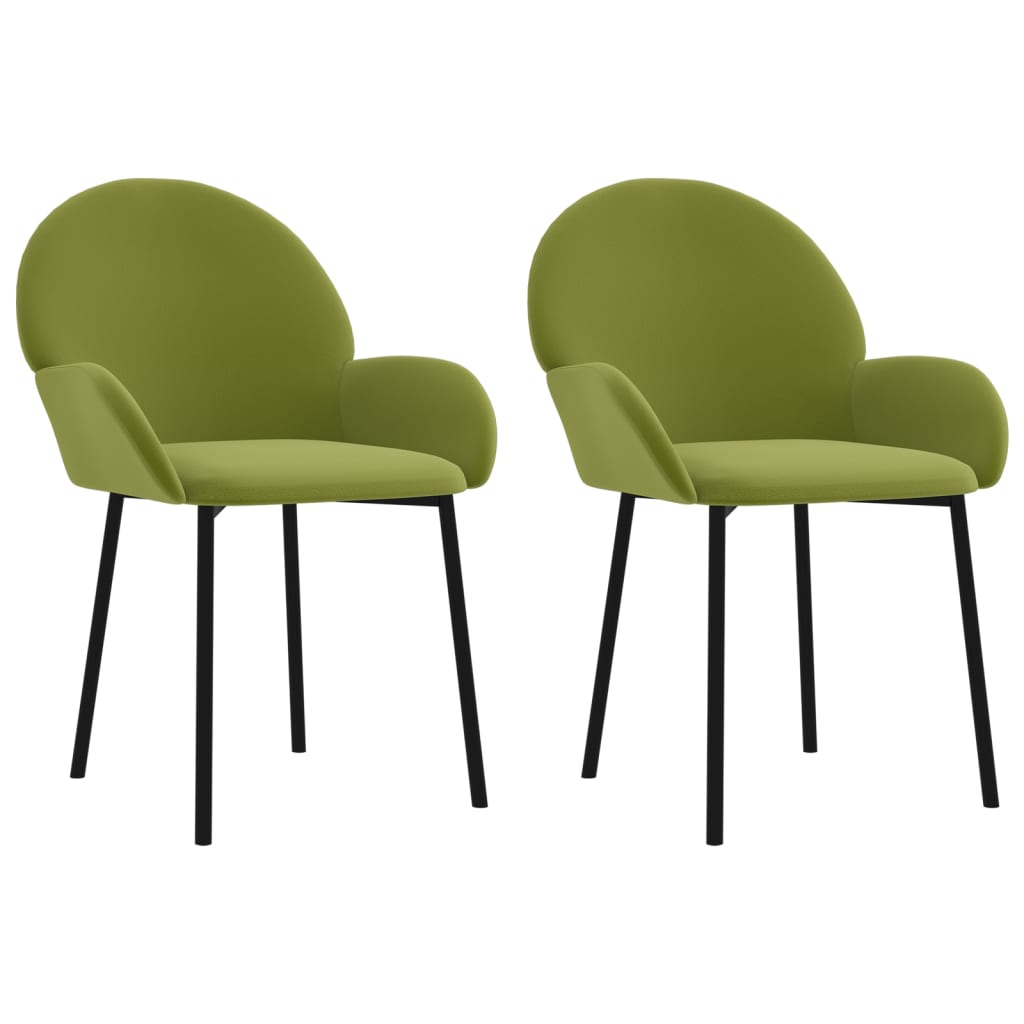 Eetkamerstoelen Fluweel Lichtgroen