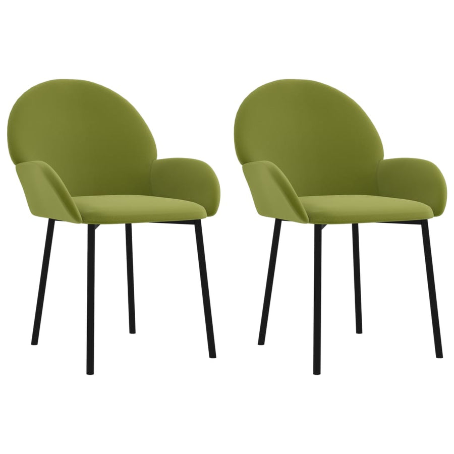 Eetkamerstoelen Fluweel Lichtgroen