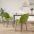 Eetkamerstoelen Fluweel Lichtgroen