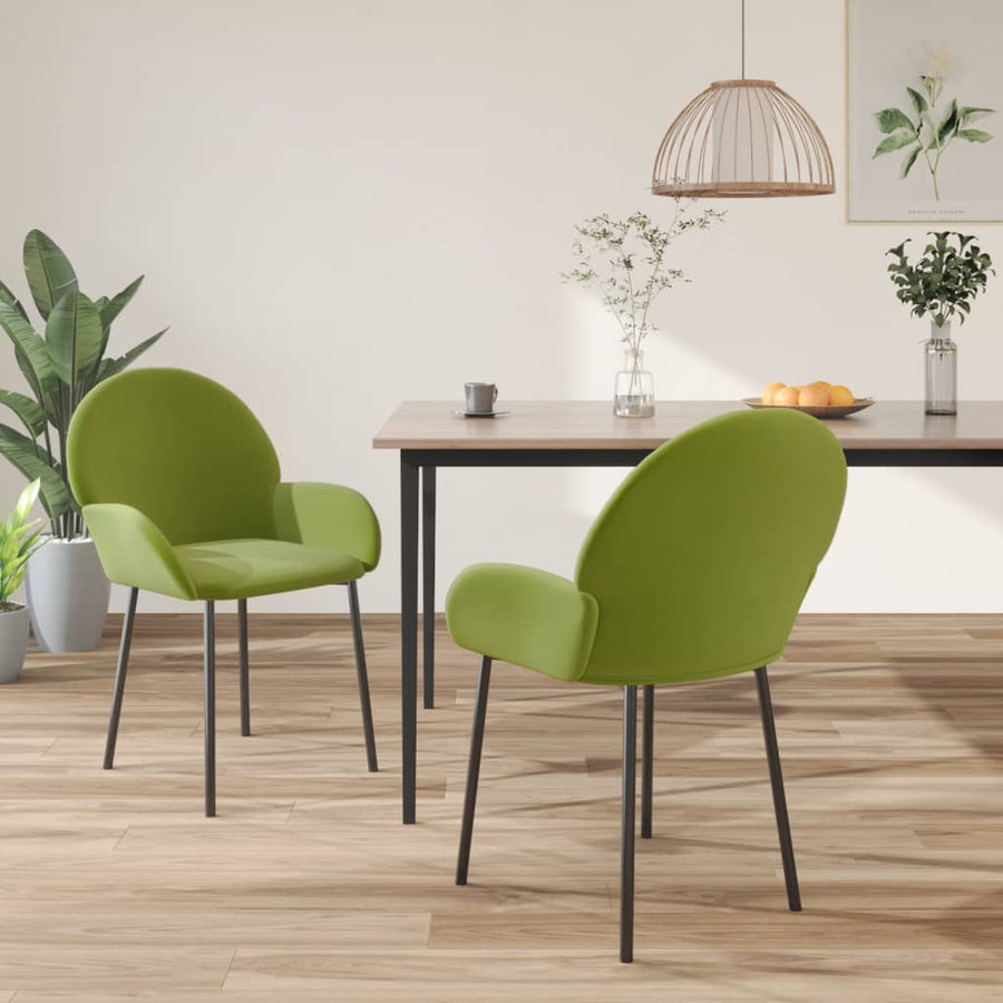 Eetkamerstoelen Fluweel Lichtgroen