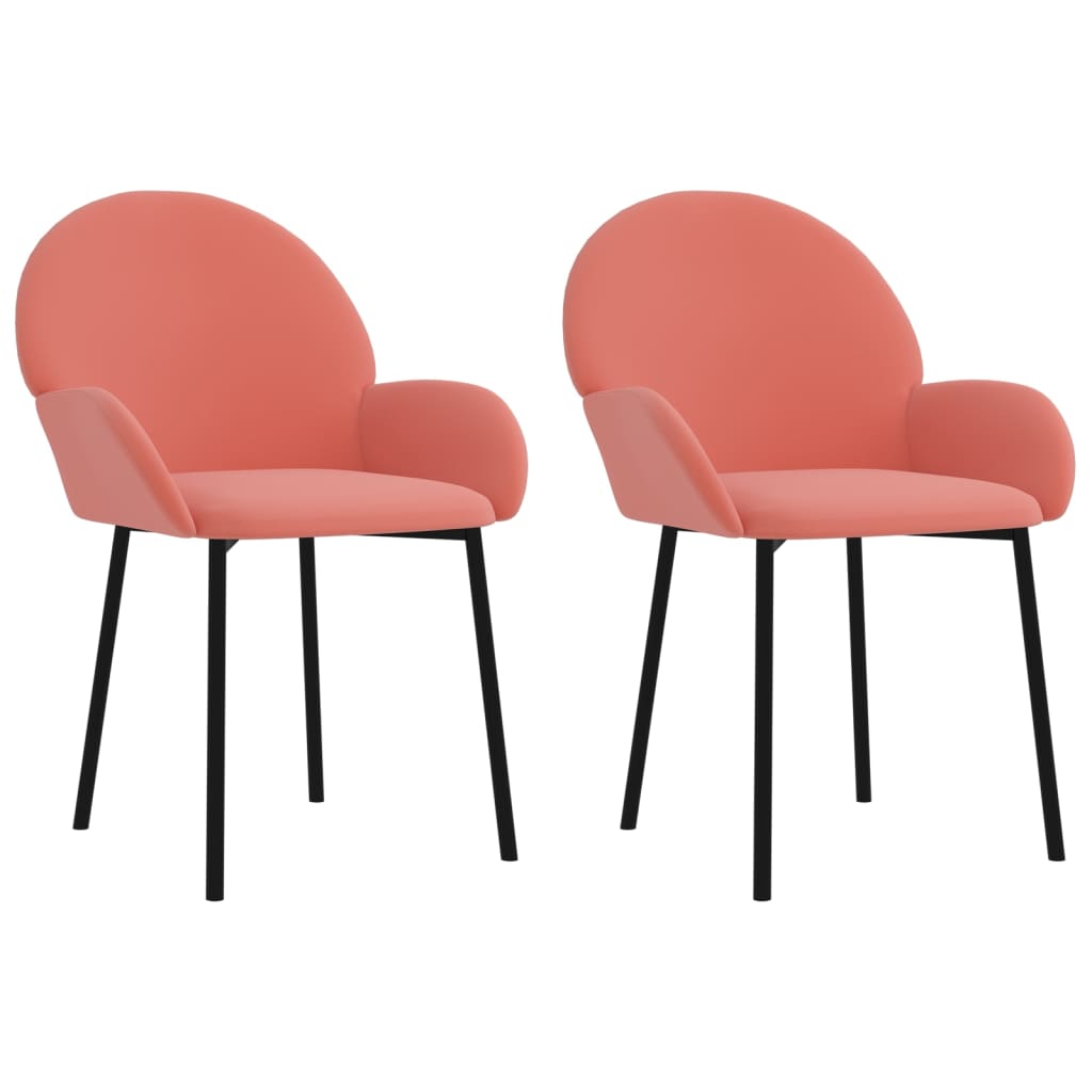 Eetkamerstoelen Fluweel Roze