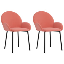 Eetkamerstoelen Fluweel Roze