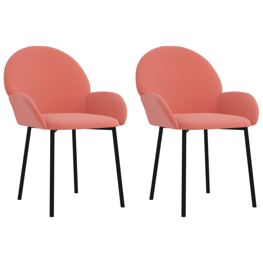 Eetkamerstoelen Fluweel Roze
