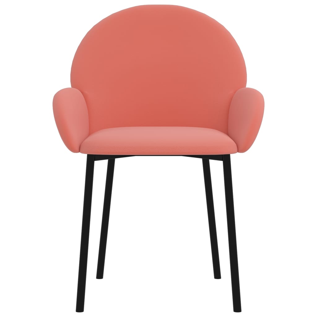 Eetkamerstoelen Fluweel Roze
