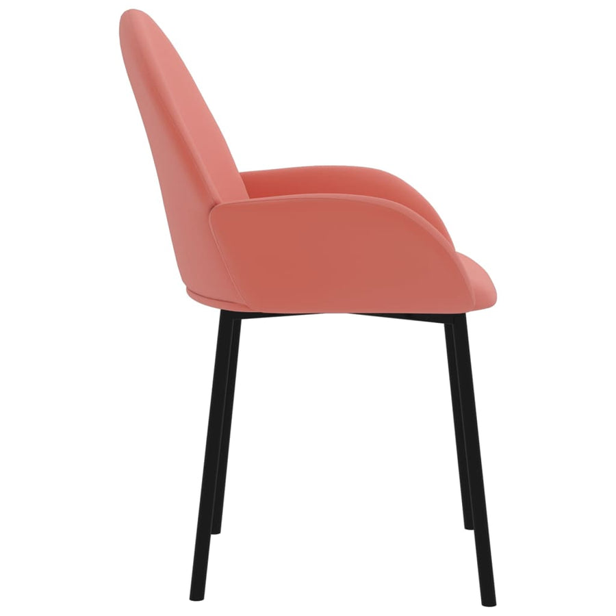 Eetkamerstoelen Fluweel Roze