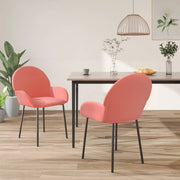 Eetkamerstoelen Fluweel Roze