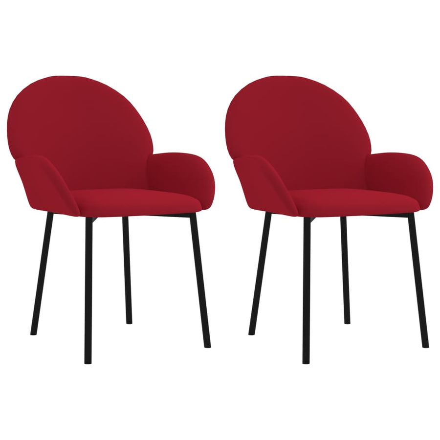 Eetkamerstoelen Fluweel Wijnrood