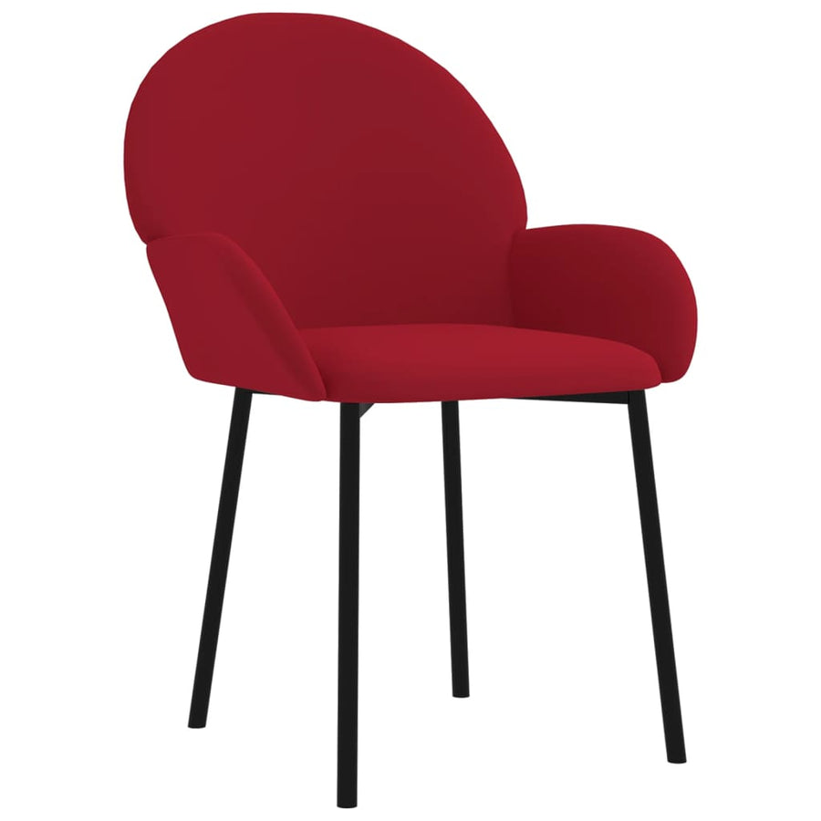 Eetkamerstoelen Fluweel Wijnrood
