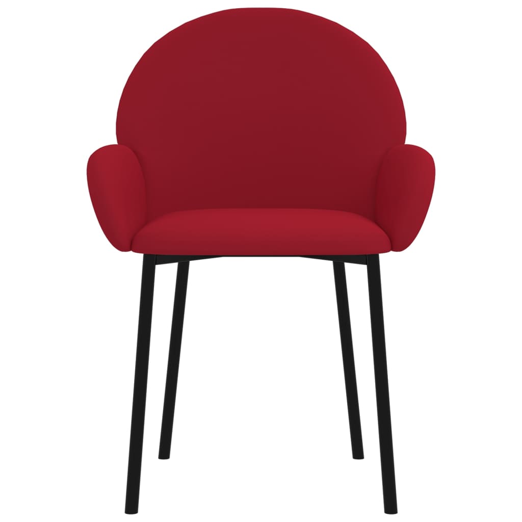 Eetkamerstoelen Fluweel Wijnrood