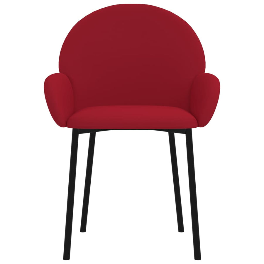 Eetkamerstoelen Fluweel Wijnrood