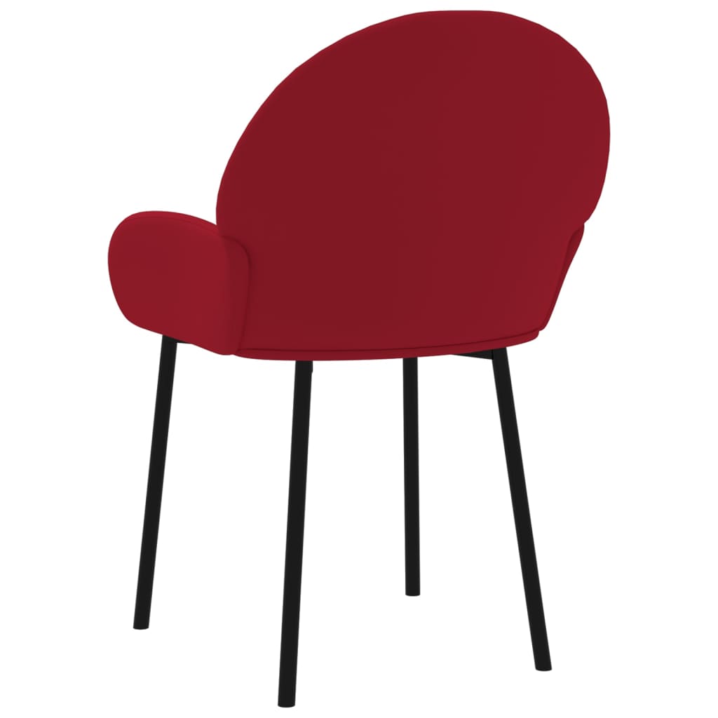 Eetkamerstoelen Fluweel Wijnrood