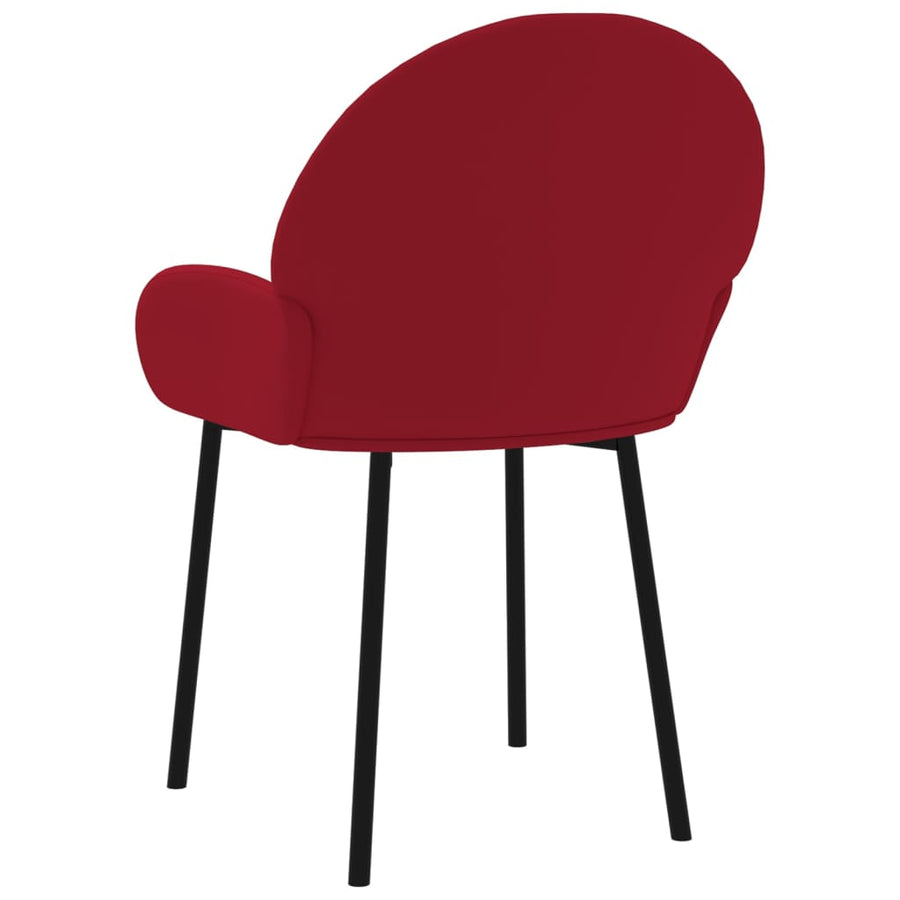 Eetkamerstoelen Fluweel Wijnrood